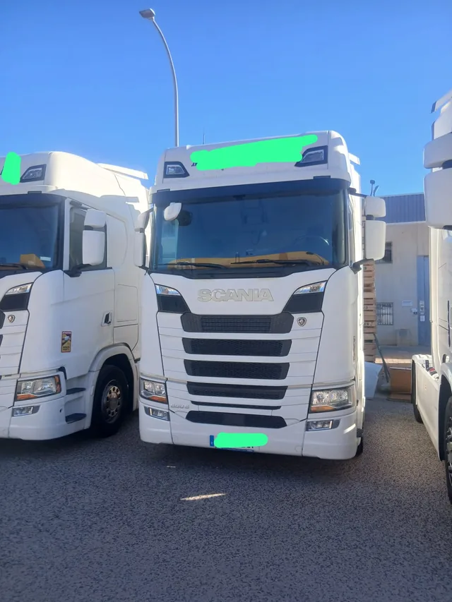 2021 Scania tractor unit, front view