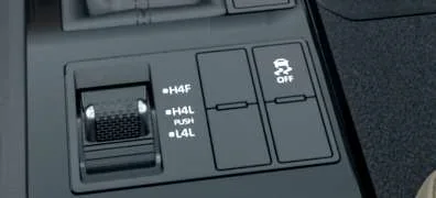 2026 Toyota Land Cruiser Prado Adventure 2.8 diesel, four-wheel-drive controls
