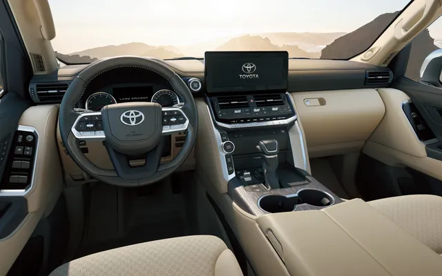 2026 Toyota Land Cruiser 300 GXR 3.5L V6 Twin Turbo, dashboard and steering wheel
